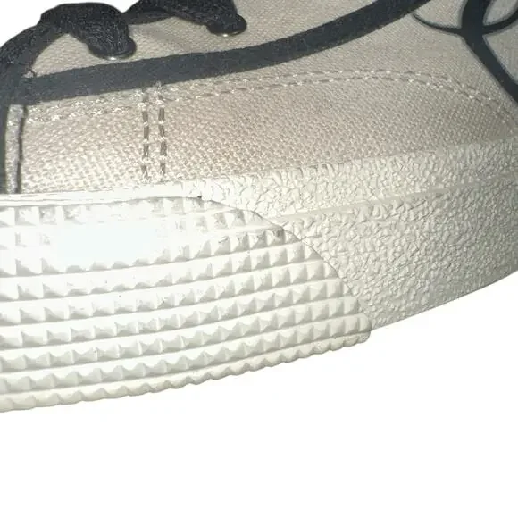 Coach FG3846 Logo Canvas Sneakers Women’s Sz 9B White Black Lace Up Casual Shoes - Picture 12 of 15